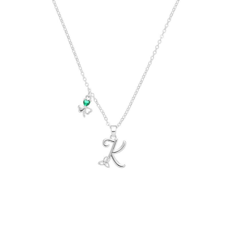 Grá Collection Silver Plated K Initial Pendant